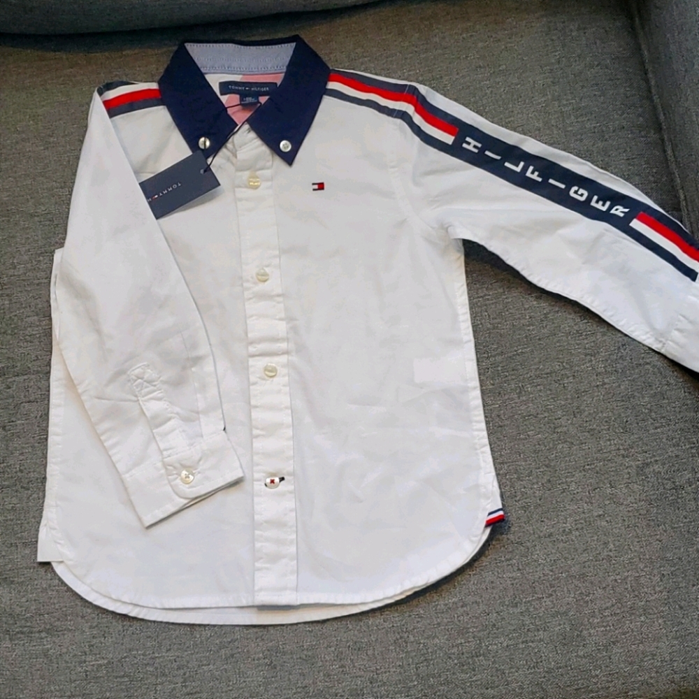 Boys size 2/3 (xxs) Hilfiger dress shirt NWT